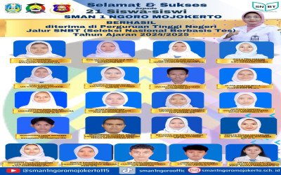 23 Siswa-Siswi SMAN 1 Ngoro Mojokerto Sukses Masuk PTN melalui SNBT Tahun Ajaran 2024/2025